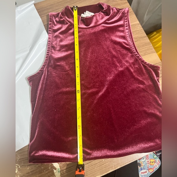 Olive & Oak Sleeveless Velvet Mock Neck Top -   Dusty Rose Mauve - Picture 2 of 7